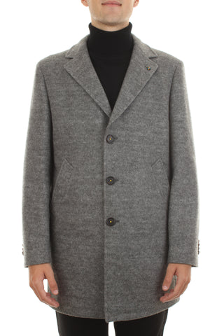 MANUEL RITZ Cappotto lungo in jersey misto lana Grigio