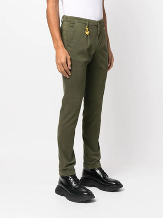 MANUEL RITZ Pantaloni slim Tinto in misto cotone Verde