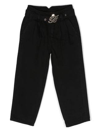 Miss Blumarine Jeans con cintura logata Lavaggio Nero