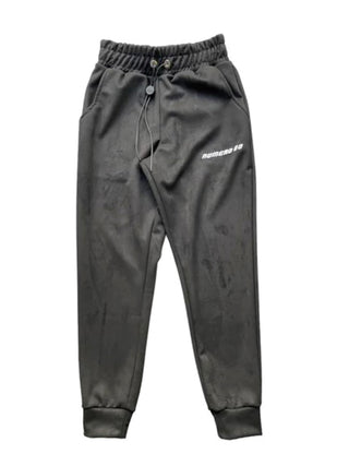 NUMERO 00 Pantaloni joggers effetto scamosciato Nero