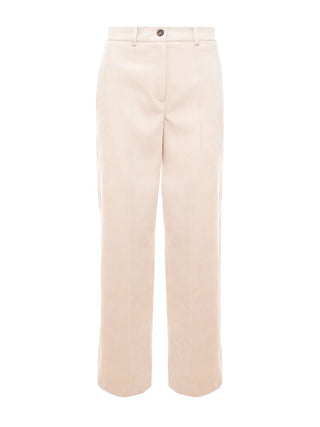 VICOLO Pantalone palazzo in velluto a coste Beige