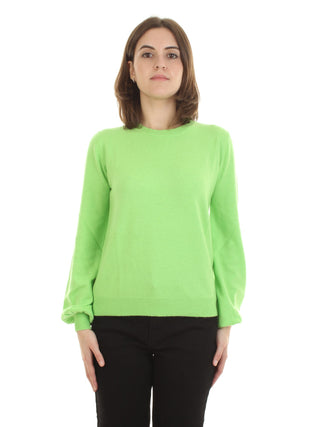 WHITE WISE Maglione girocollo in misto cashmere e lana Verde