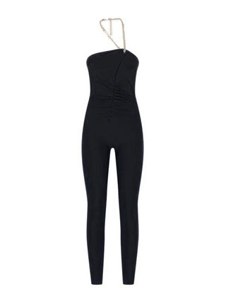 House of Amen tuta jumpsuit lunga con catena nero