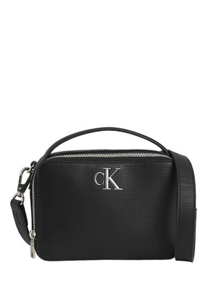 Calvin Klein Jeans borsa a mano con tracolla in ecopelle nero argento