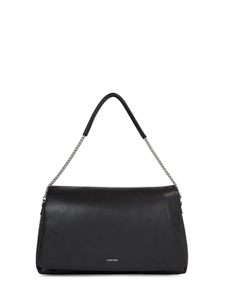 Calvin Klein borsa in ecopelle imbottita con logo nero