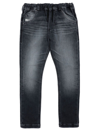 Diesel jeans Krooley tapered fit con coulisse lavaggio grigio scuro