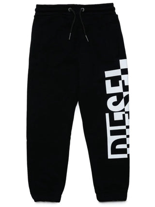 Diesel pantaloni joggers con stampa logo nero