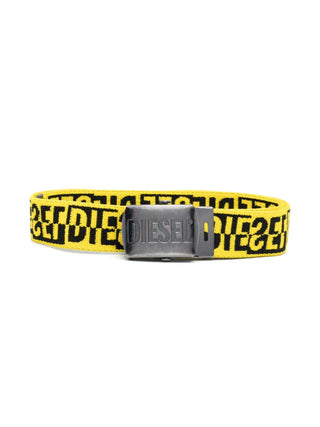 Diesel cintura elasticizzata con logo all over giallo