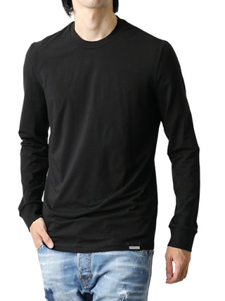 Dsquared2 T-shirt a maniche lunghe con logo Icon nero