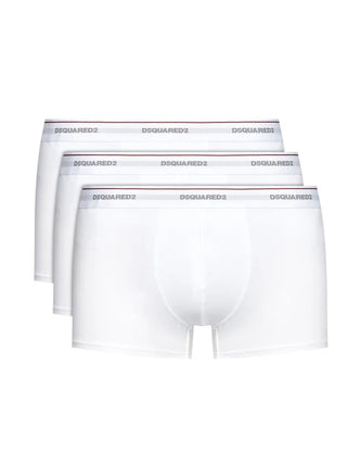 Dsquared2 set 3 boxer con banda logo bianco