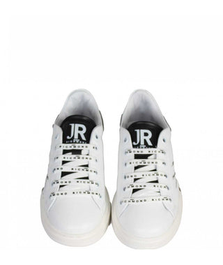 John Richmond sneakers in pelle con stampa logo bianca