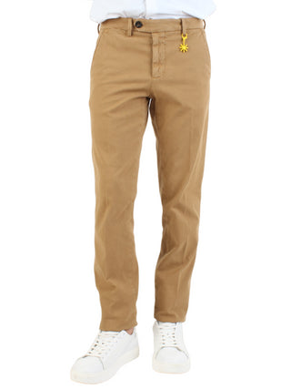 Manuel Ritz pantaloni chino slim color cammello