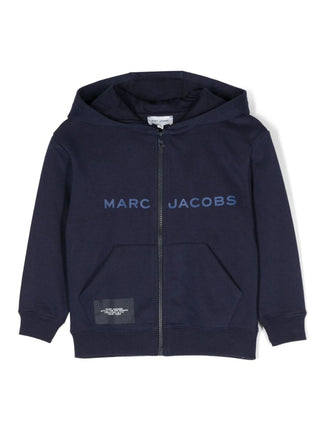 Marc Jacobs felpa con zip e cappuccio con logo blu