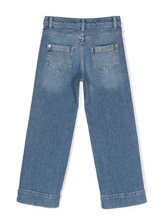 Michael Kors jeans a gamba dritta con catene lavaggio blu medio