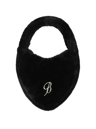 Miss Blumarine borsa a mano in ecopelliccia nero