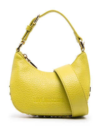 Moschino Love borsa a mezzaluna in ecopelle martellata verde lime