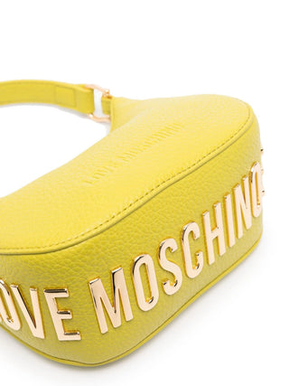 Moschino Love borsa a mezzaluna in ecopelle martellata verde lime