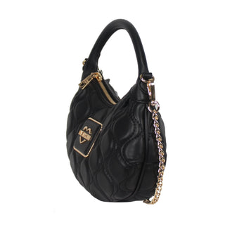 Moschino Love borsa a mezzaluna in ecopelle trapuntata nero