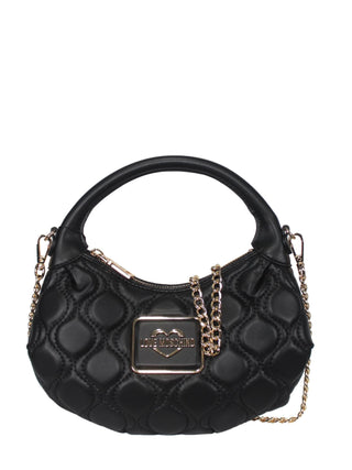 Moschino Love borsa a mezzaluna in ecopelle trapuntata nero