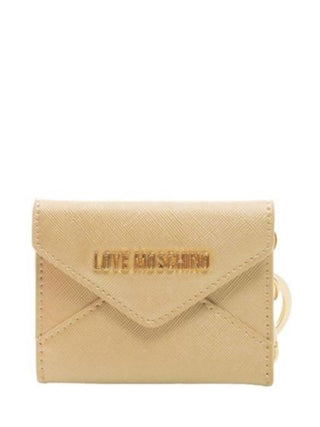 Moschino Love portacarte in ecopelle saffiano oro