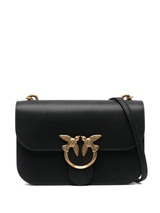 Pinko borsa Love Bell Classic in pelle nero oro