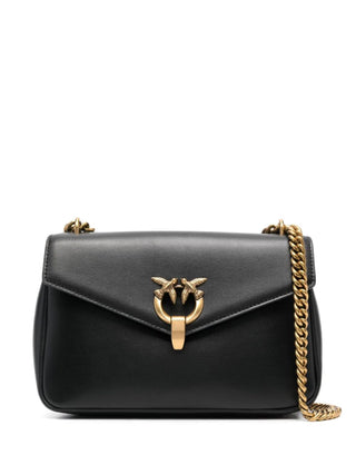 Pinko borsa Cupido Messenger Classic in pelle nero oro