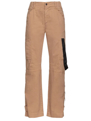 Pinko pantaloni cargo Caldo color cammello