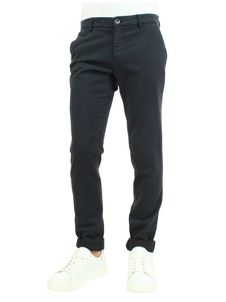 Powell pantaloni slim fit in cotone stretch grigio antracite