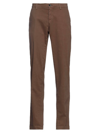 Powell pantaloni slim fit in cotone stretch tortora