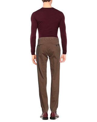 Powell pantaloni slim fit in cotone stretch tortora