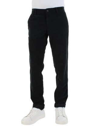 Powell pantaloni in velluto con gamba slim nero