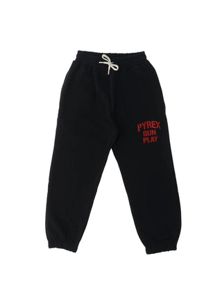 Pyrex pantaloni in felpa con logo nero