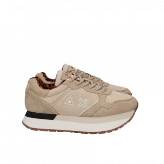 Sun68 sneakers Kelly in pelle scamosciata con logo beige