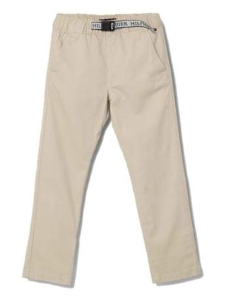 Tommy Hilfiger pantaloni in misto cotone con cintura beige