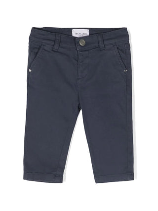 Trussardi pantaloni chino da neonato blu navy