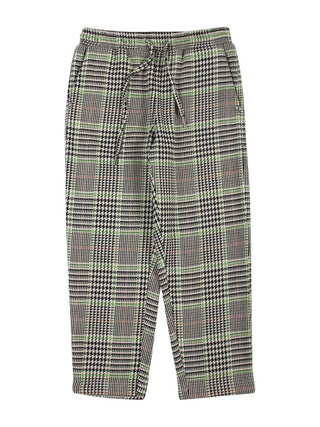 Trussardi pantaloni in fantasia check beige nero verde