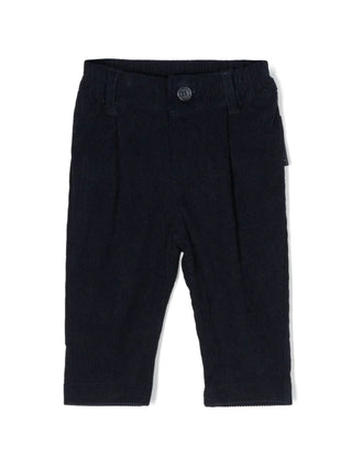 Trussardi pantaloni in velluto a costine blu