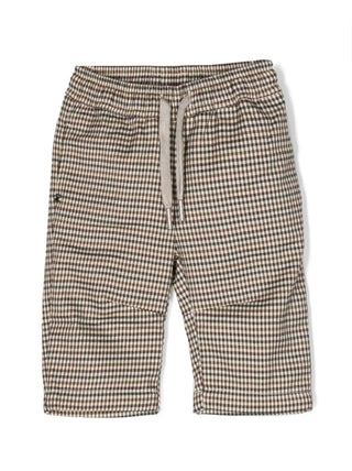 Trussardi pantaloni Virinis con coulisse in fantasia check marrone beige