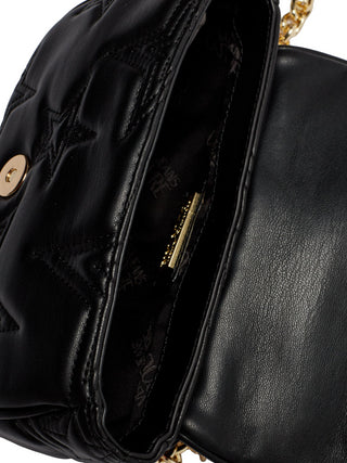 Versace Jeans Couture borsa a tracolla in ecopelle con stelle e ciondoli nero