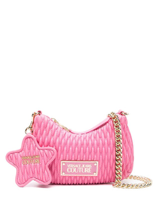 Versace Jeans Couture borsa a tracolla in ecopelle trapuntata rosa