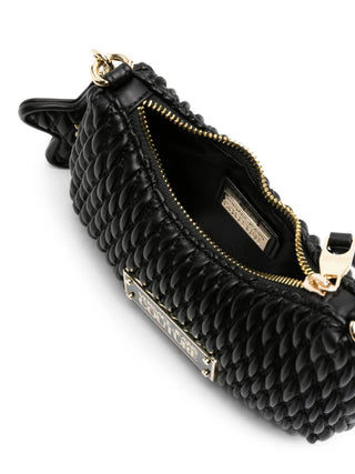 Versace Jeans Couture borsa a tracolla in ecopelle trapuntata nero