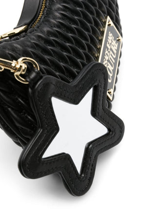 Versace Jeans Couture borsa a tracolla in ecopelle trapuntata nero