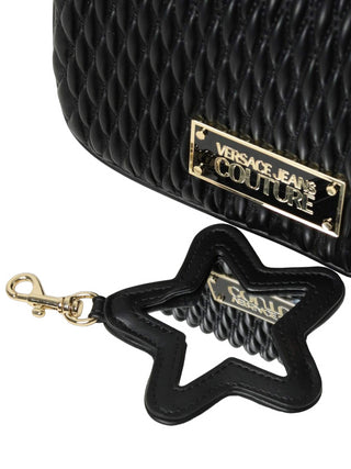 Versace Jeans Couture borsa a spalla in ecopelle trapuntata nero