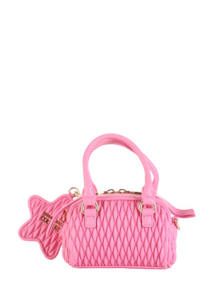 Versace Jeans Couture borsa a mano in ecopelle trapuntata rosa