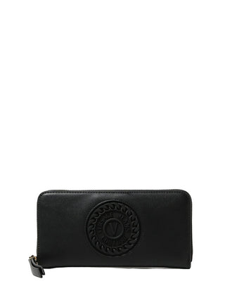 Versace Jeans Couture portafogli in ecopelle con logo V-emblem nero