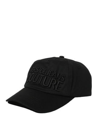 Versace Jeans Couture cappello con visiera e logo lettering nero