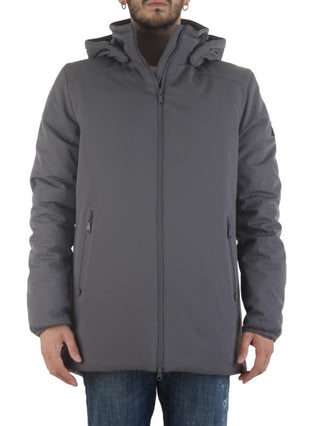 Yes-Zee giubbino imbottito in softshell con cappuccio grigio