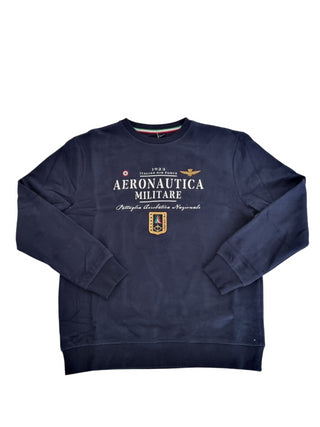 Aeronautica Militare felpa in cotone con logo blu