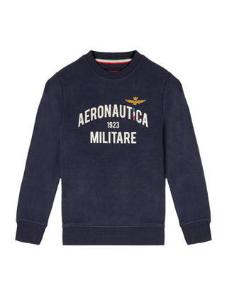 Aeronautica Militare T-shirt manica lunga con stampa logo blu