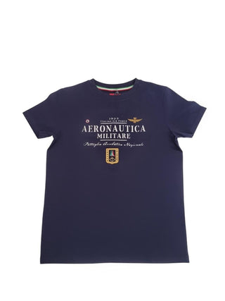 Aeronautica Militare T-shirt manica corta con logo blu